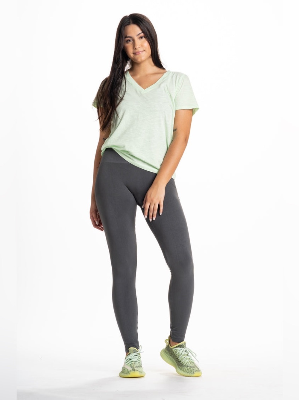 Preggo Leggings Snapback™ Postpartum Leggings - Charcoal Gray | Size L/XL